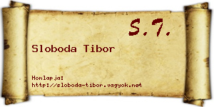 Sloboda Tibor névjegykártya